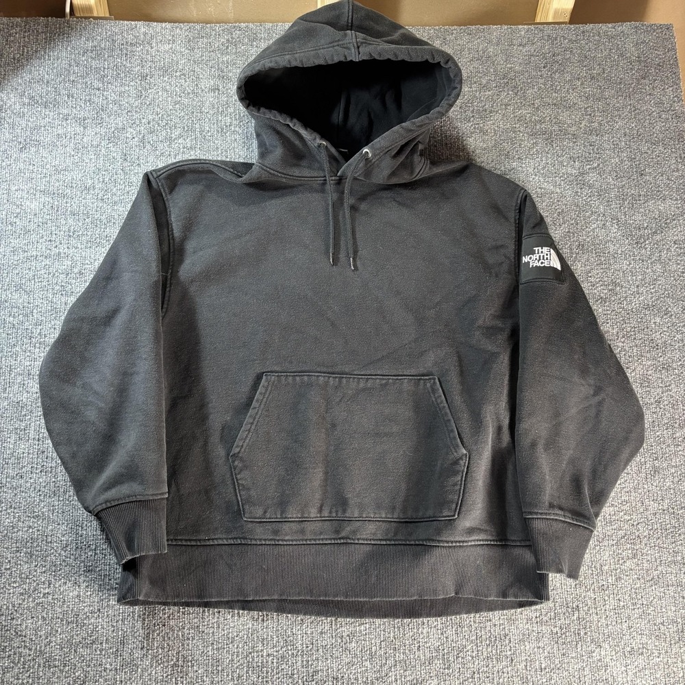 The North Face Hoodie Womens XL Black Pullover Fleece Kangaroo Pocket Logo